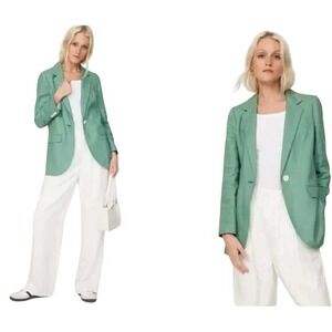 Madewell Green Linen Larsen‎ Blazer Size Medium
